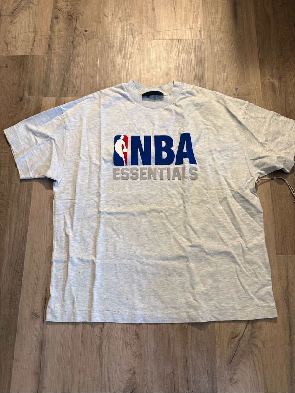 Essentials NBA Logo Short Sleeve T-Shirt - Light Gray with Blue & Red Logo